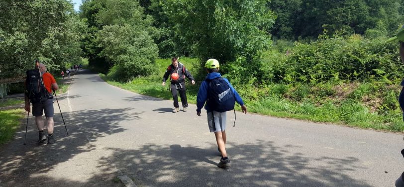 playing fotball in el camino de santiago